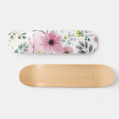 Mijn tuinbloemen (waterverf techniek) persoonlijk skateboard (Horizontaal)