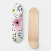 Mijn tuinbloemen (waterverf techniek) persoonlijk skateboard (Voorkant)