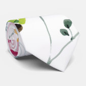 Mijn tuinbloemen (waterverf techniek) stropdas (Opgerold)