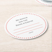 mijn "twee cent" ronde kartonnen onderzetter (Gebogen)