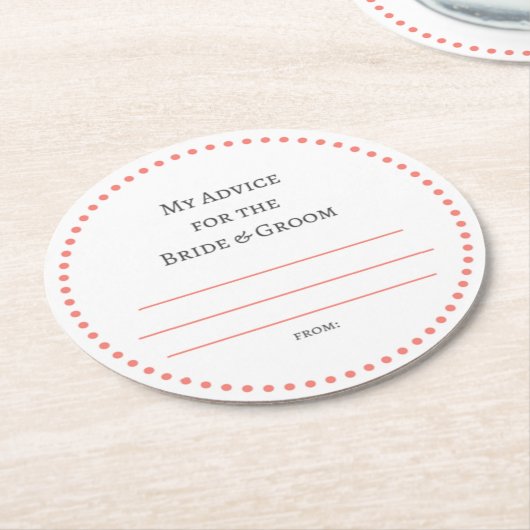 mijn "twee cent" ronde kartonnen onderzetter (Gebogen)