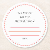 mijn "twee cent" ronde kartonnen onderzetter (Voorkant)