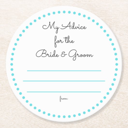 mijn "twee cent" ronde kartonnen onderzetter (Voorkant)