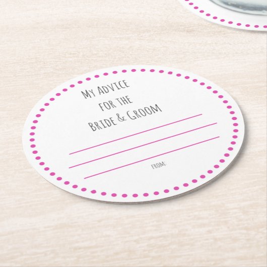 mijn "twee cent" ronde kartonnen onderzetter (Gebogen)