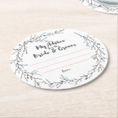 mijn "twee cent" ronde kartonnen onderzetter (Gebogen)