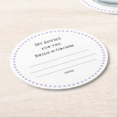 mijn "twee cent" ronde kartonnen onderzetter (Gebogen)