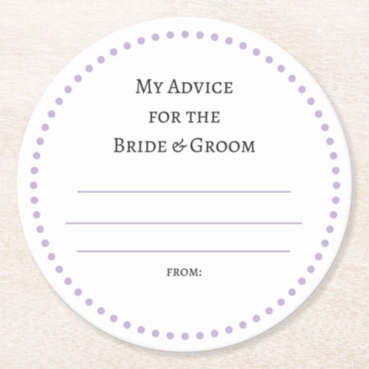 mijn "twee cent" ronde kartonnen onderzetter (Voorkant)