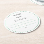 mijn "twee cent" ronde kartonnen onderzetter (Gebogen)