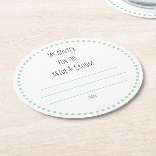 mijn "twee cent" ronde kartonnen onderzetter (Gebogen)