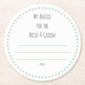 mijn "twee cent" ronde kartonnen onderzetter (Voorkant)