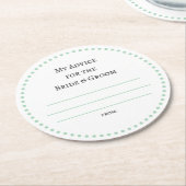 mijn "twee cent" ronde kartonnen onderzetter (Gebogen)