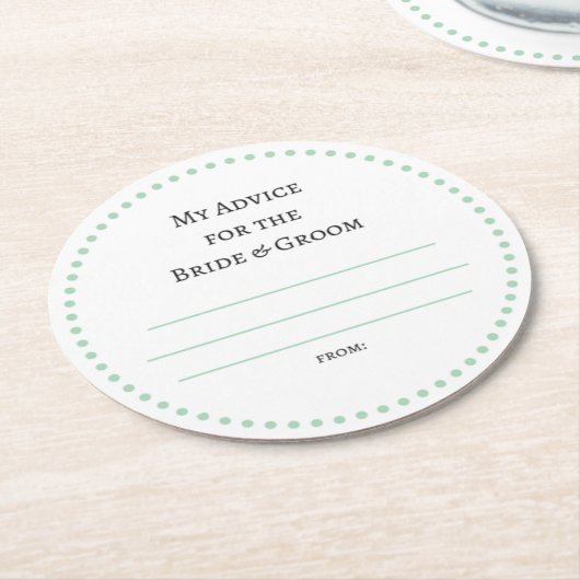 mijn "twee cent" ronde kartonnen onderzetter (Gebogen)