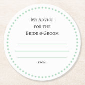 mijn "twee cent" ronde kartonnen onderzetter (Voorkant)