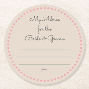 mijn "twee cent" ronde kartonnen onderzetter