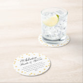 mijn "twee cent" ronde kartonnen onderzetter (Insitu)