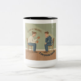 Mijn Twee Cent Tweekleurige Koffiemok