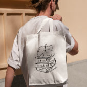 Mijn twee favoriete dingen: Katten en boeken Canva Tote Bag