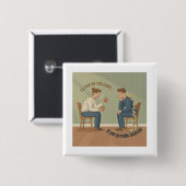 Mijn Tweecentstuk Knop Vierkante Button 5,1 Cm (Voorkant /achterkant)