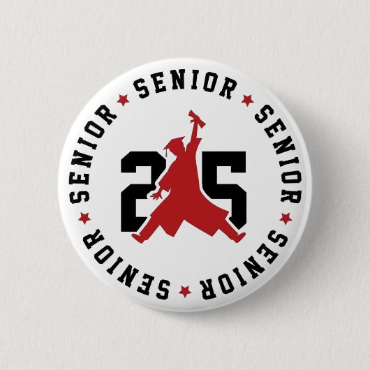 Mijn tweede klas van 2025 afstuderen ronde button 5,7 cm (Voorkant)