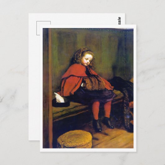 Mijn tweede preek, John Everett Millais Briefkaart (Voorkant / Achterkant)