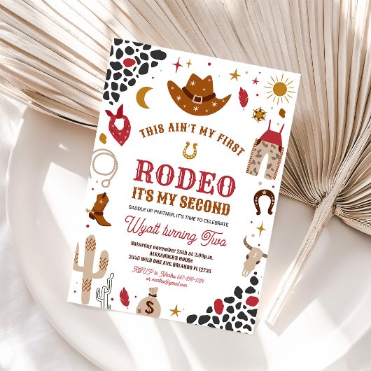 Mijn tweede Rodeo Cowboy Ranch Southwestern verjaa Kaart