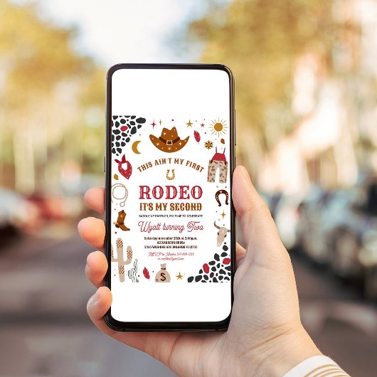 Mijn tweede Rodeo Cowboy Ranch Southwestern verjaa Kaart