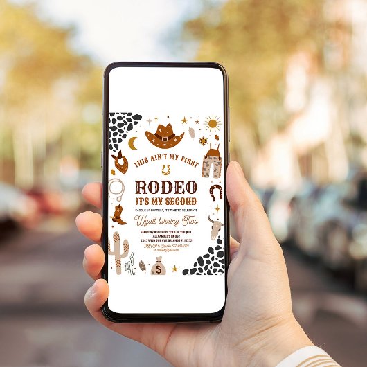 Mijn tweede Rodeo Cowboy Southwestern verjaardag Kaart