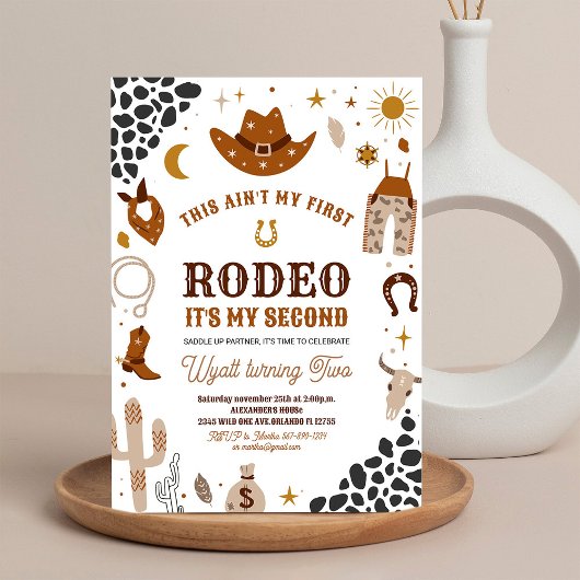 Mijn tweede Rodeo Cowboy Southwestern verjaardag Kaart
