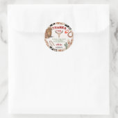 Mijn tweede Rodeo Party Cowboy Verjaardag Ronde Sticker (Tas)