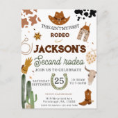 Mijn tweede Rodeo Verjaardag Wilde Westen Briefkaart (Voorkant)