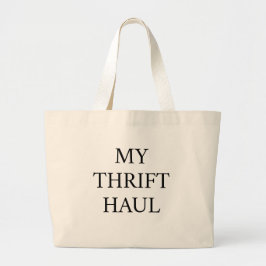 Mijn tweedehands-winkelboodschappentas grote tote bag
