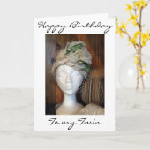 MIJN TWEELING EN EEN HELE LIEVE DAME OP JE VERJAAR KAART (Gele Bloem)