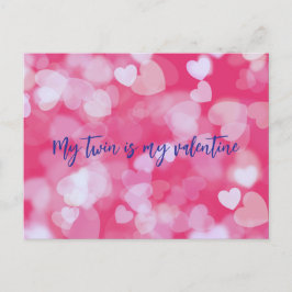 Mijn tweeling is mijn Valentijn Briefkaart