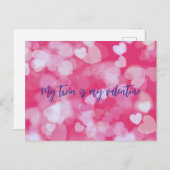 Mijn tweeling is mijn Valentijn Briefkaart (Voorkant / Achterkant)
