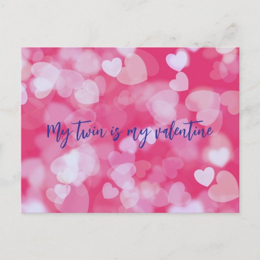 Mijn tweeling is mijn Valentijn Briefkaart (Voorkant)