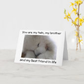 MIJN TWEELINGBROER / BESTE VRIEND OP JE VERJAARDAG KAART (Gele Bloem)