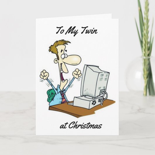 MIJN ***TWIN BROER*** MET KERST FEESTDAGEN KAART (Voorkant)