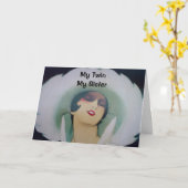 MIJN TWIN, MIJN ZISTER, MIJN BESTE VRIEND-BIRTHDAY KAART (Gele Bloem)