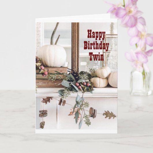 **MIJN TWIN** OP DE SPECIALE DAGKAART KAART (Orchidee)