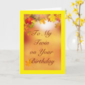 **MIJN TWIN** OP UW SPECIALE DAG KAART (Gele Bloem)