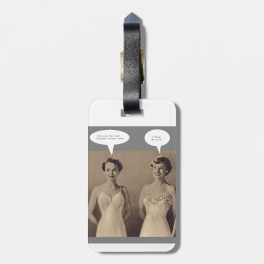 Mijn Twisted Sister Bagagelabel (Achterkant verticaal)