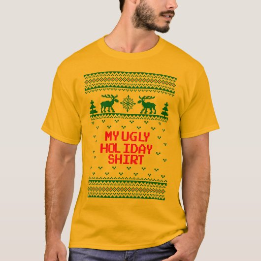 Mijn Ugly Holiday Shirt Ugly Sweater T (Voorkant)