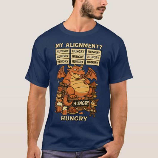 Mijn uitlijning? Hungry Dragon-T-shirt T-shirt (Voorkant)