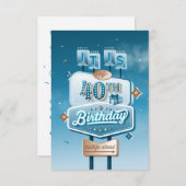 Mijn uitnodiging van de 40e verjaardag van de Part (Voorkant / Achterkant)