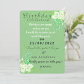 Mijn uitnodiging voor Birthday (Staand voorkant)