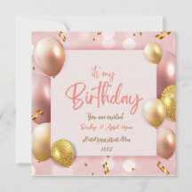 Mijn uitnodiging voor de Birthday Pink-kaart