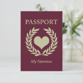 mijn uitnodiging voor een valentijn paspoort (Staand voorkant)