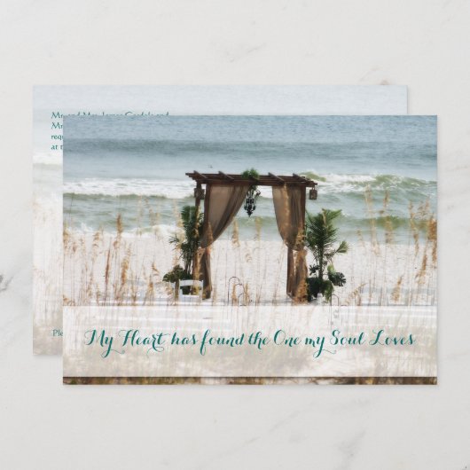 Mijn uitnodiging voor het huwelijk van de bestemmi (Voorkant / Achterkant)