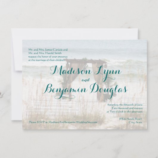 Mijn uitnodiging voor het huwelijk van de bestemmi (Achterkant)