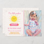 Mijn uitnodiging voor kleine zonneschijn (Voorkant / Achterkant)